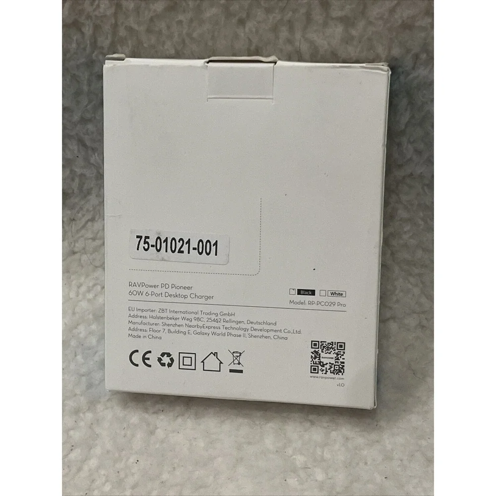 RAVPower USB Charger 60W  6-Port Desktop USB Charging‎ Station fast charge